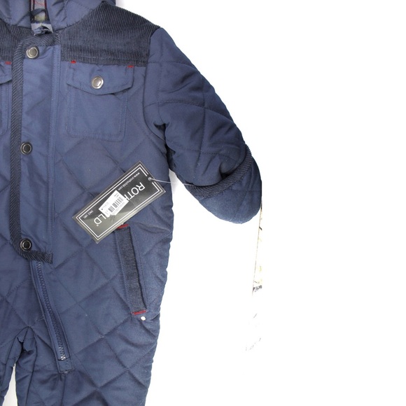 Rothschild Kids Barn Quilted Pram in Navy 6-9 Mos. - Picture 4 of 8